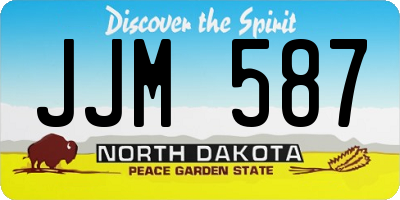 ND license plate JJM587