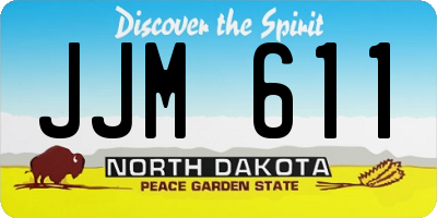 ND license plate JJM611