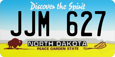 ND license plate JJM627