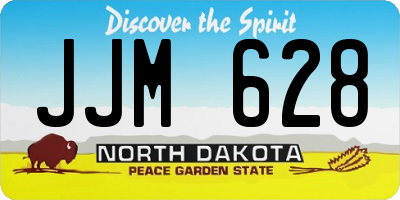 ND license plate JJM628