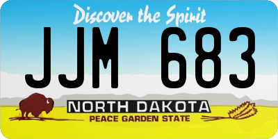 ND license plate JJM683