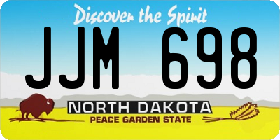 ND license plate JJM698
