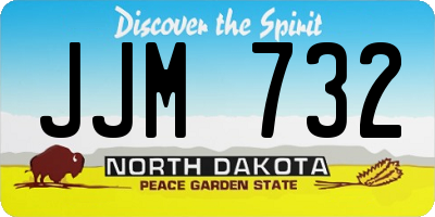 ND license plate JJM732