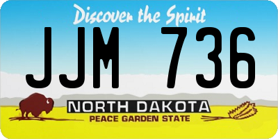 ND license plate JJM736