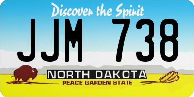 ND license plate JJM738