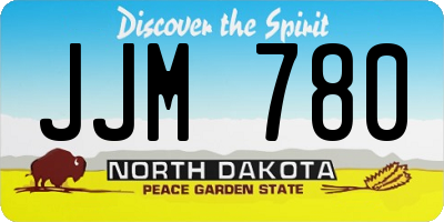 ND license plate JJM780