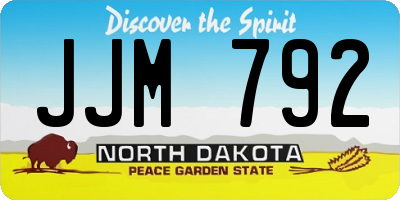 ND license plate JJM792