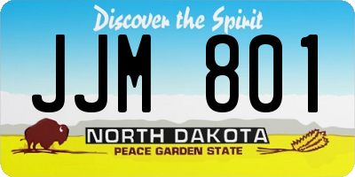 ND license plate JJM801