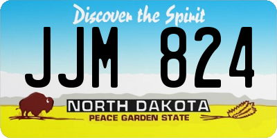 ND license plate JJM824