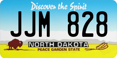 ND license plate JJM828