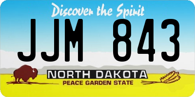 ND license plate JJM843
