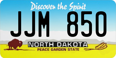 ND license plate JJM850