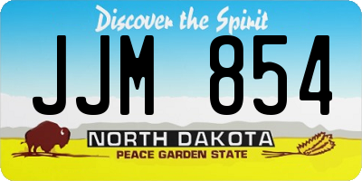 ND license plate JJM854