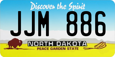 ND license plate JJM886