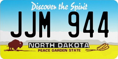 ND license plate JJM944