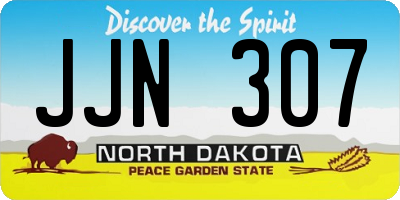 ND license plate JJN307