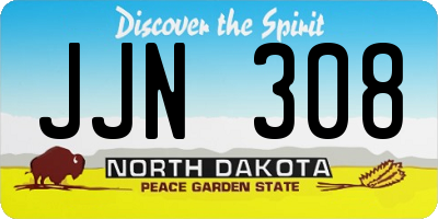 ND license plate JJN308