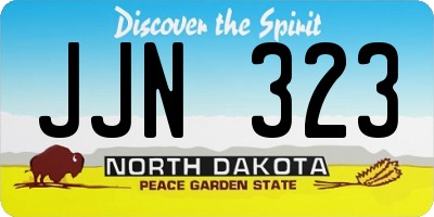 ND license plate JJN323