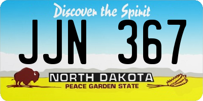 ND license plate JJN367