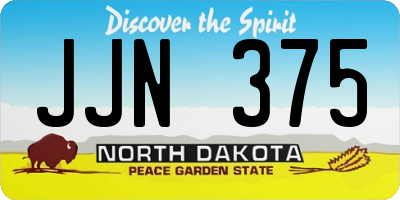 ND license plate JJN375
