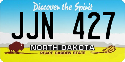 ND license plate JJN427