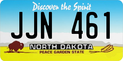 ND license plate JJN461