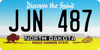 ND license plate JJN487