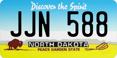 ND license plate JJN588