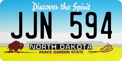 ND license plate JJN594