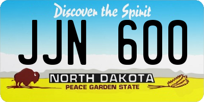 ND license plate JJN600