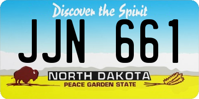 ND license plate JJN661