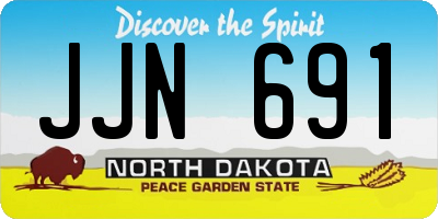 ND license plate JJN691