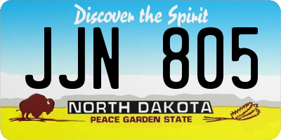 ND license plate JJN805