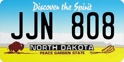 ND license plate JJN808