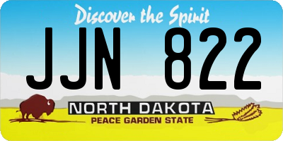 ND license plate JJN822