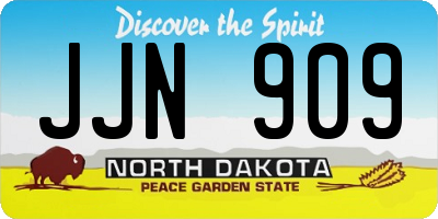 ND license plate JJN909