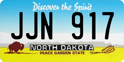 ND license plate JJN917