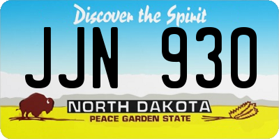 ND license plate JJN930