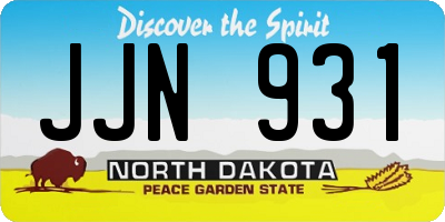 ND license plate JJN931