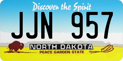 ND license plate JJN957