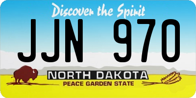 ND license plate JJN970