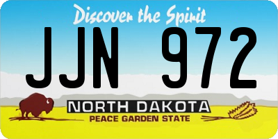 ND license plate JJN972