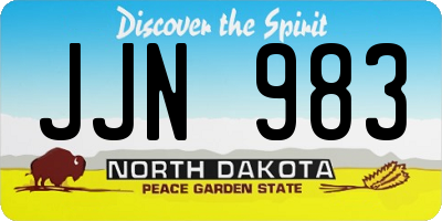ND license plate JJN983