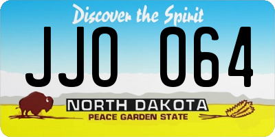 ND license plate JJO064