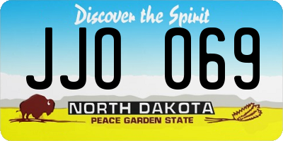ND license plate JJO069