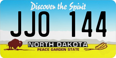 ND license plate JJO144