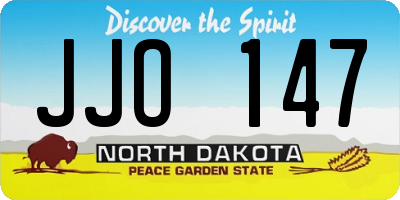 ND license plate JJO147