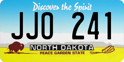 ND license plate JJO241