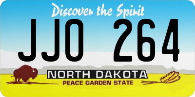 ND license plate JJO264