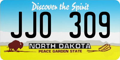 ND license plate JJO309